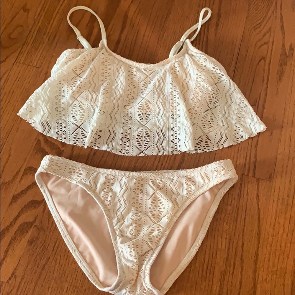 Xhilaration Off white Boho Ivory swimsuit